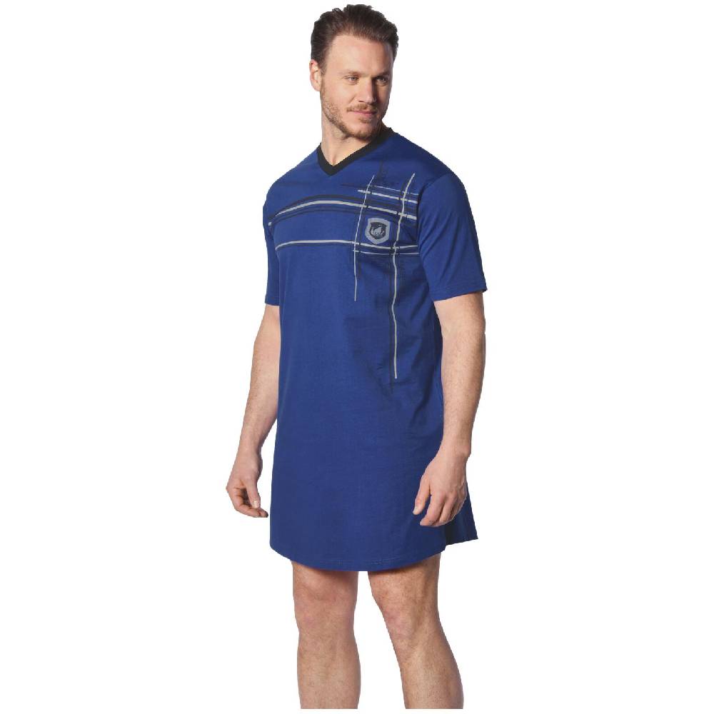 Jan Vanderstorm Doppelpack Nachthemd ALOF blau Begrenztes Angebot