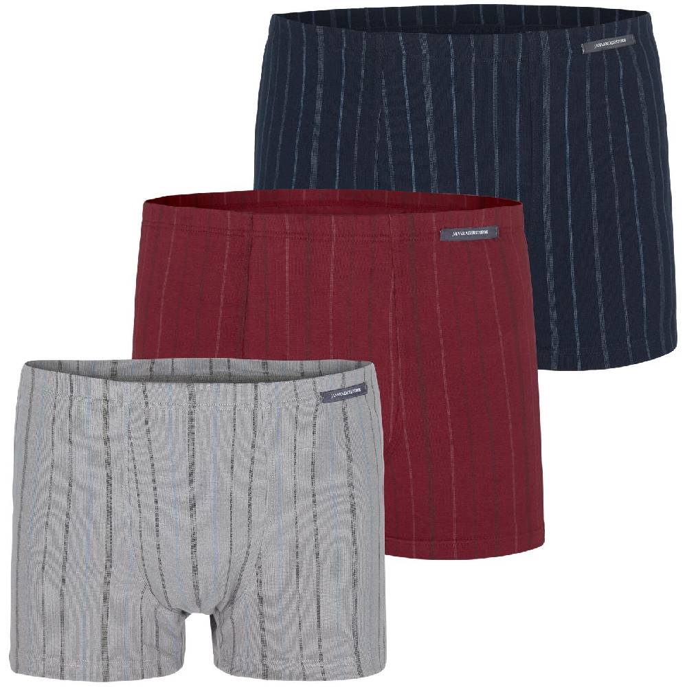 Jan Vanderstorm 3er Pack Retropant LEONELL blau grau rot Kauf eins, bekomm eins gratis