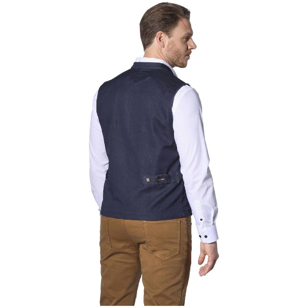 Jan Vanderstorm Jeansweste HILDEVIN dunkelblau Tägliche Deals