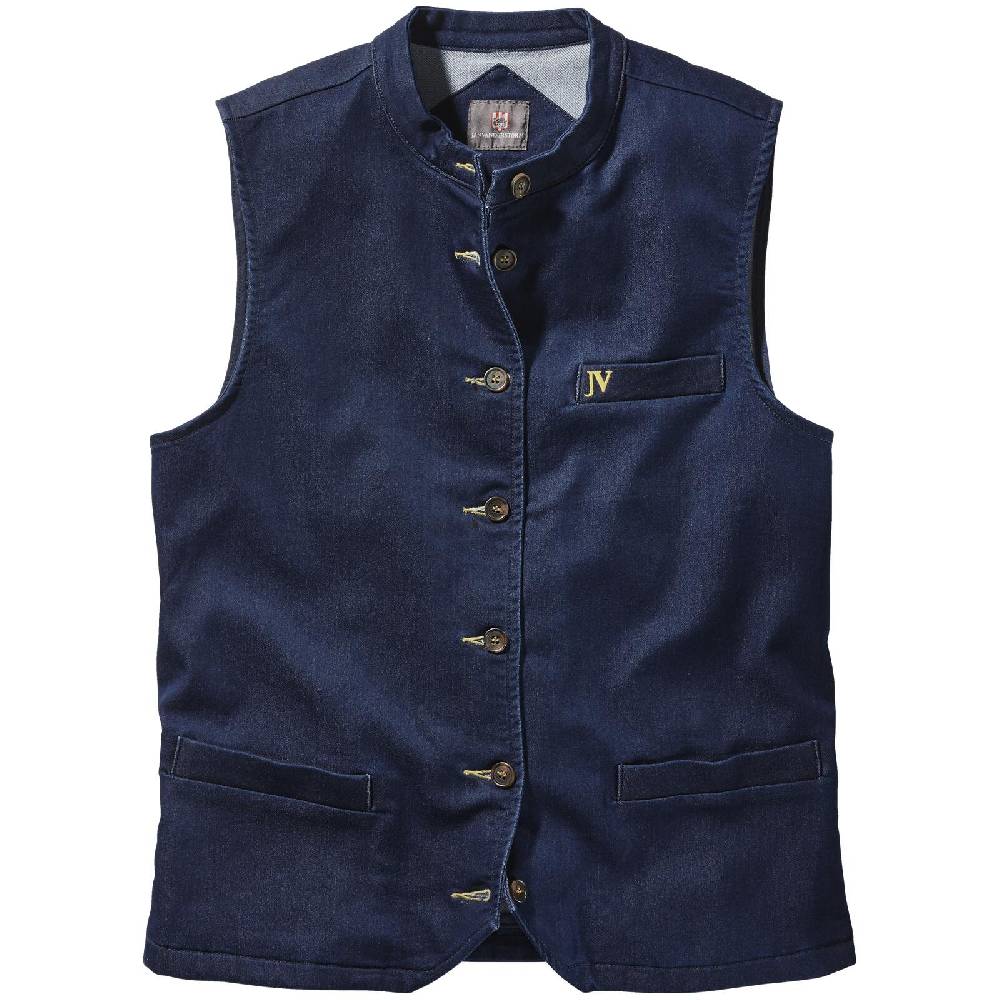 Jan Vanderstorm Jeansweste HILDEVIN dunkelblau Tägliche Deals