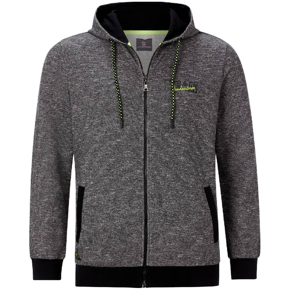 Jan Vanderstorm Sweatjacke RUMOLT schwarz melange Riesige Ersparnisse