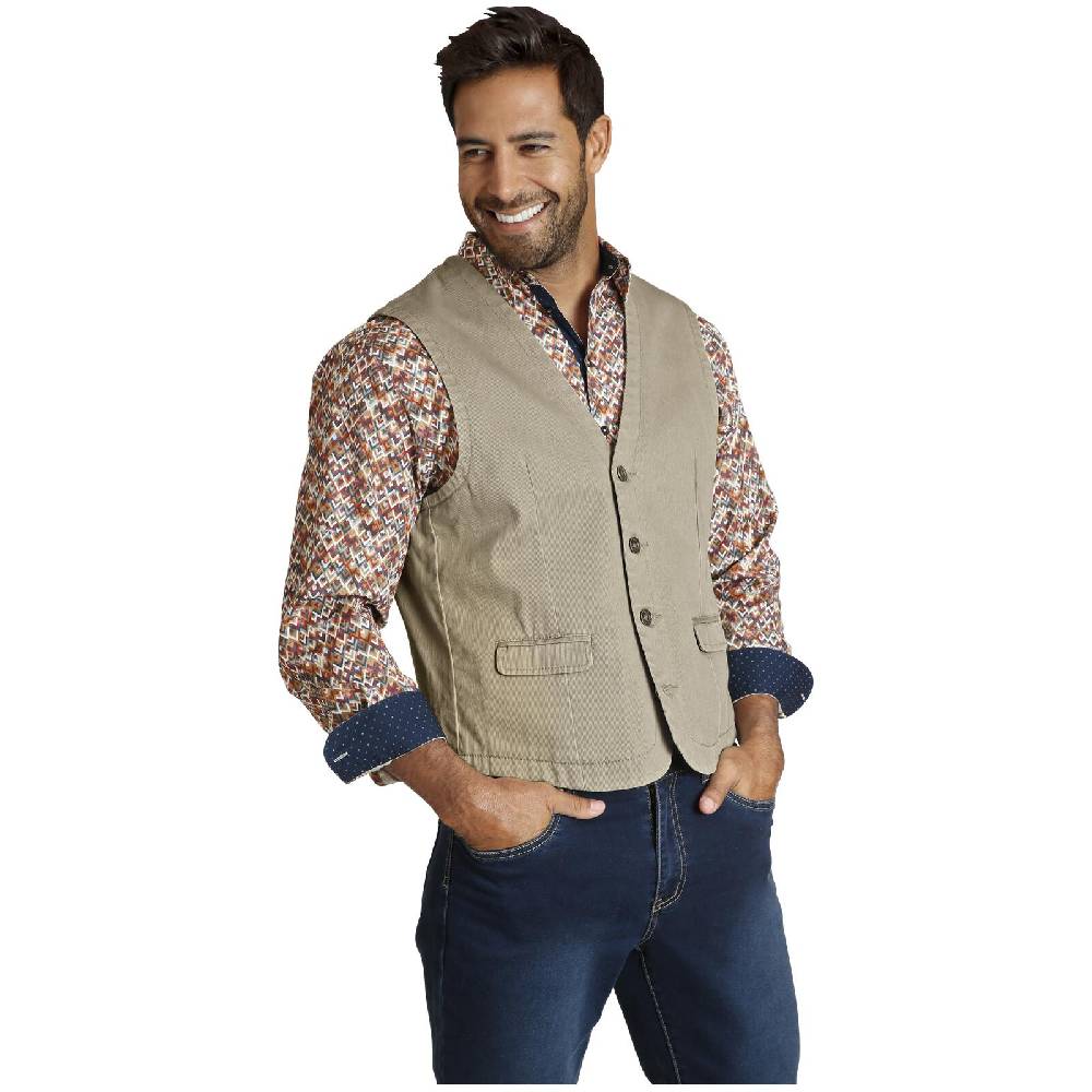 Jan Vanderstorm Weste TORELL beige Bis zu 60% Rabatt