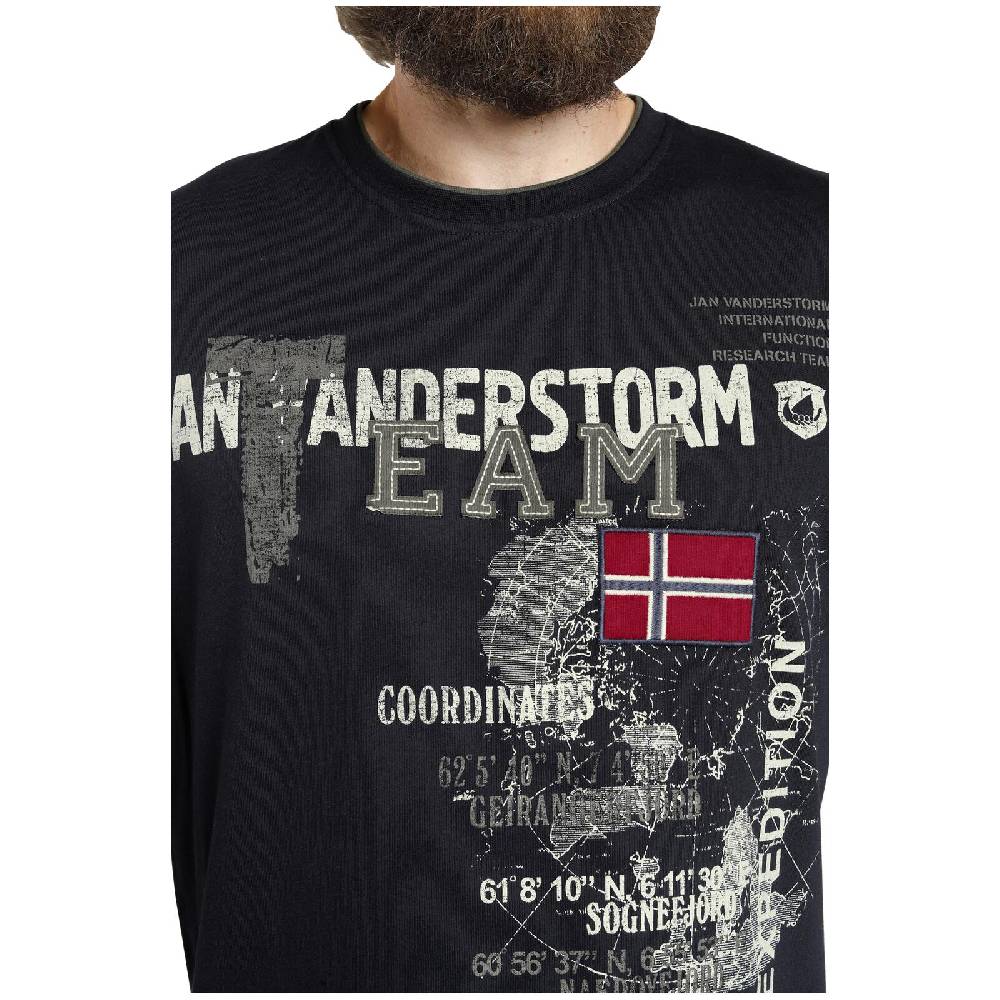 Jan Vanderstorm T-Shirt SÖLVE dunkelblau Lagerräumung