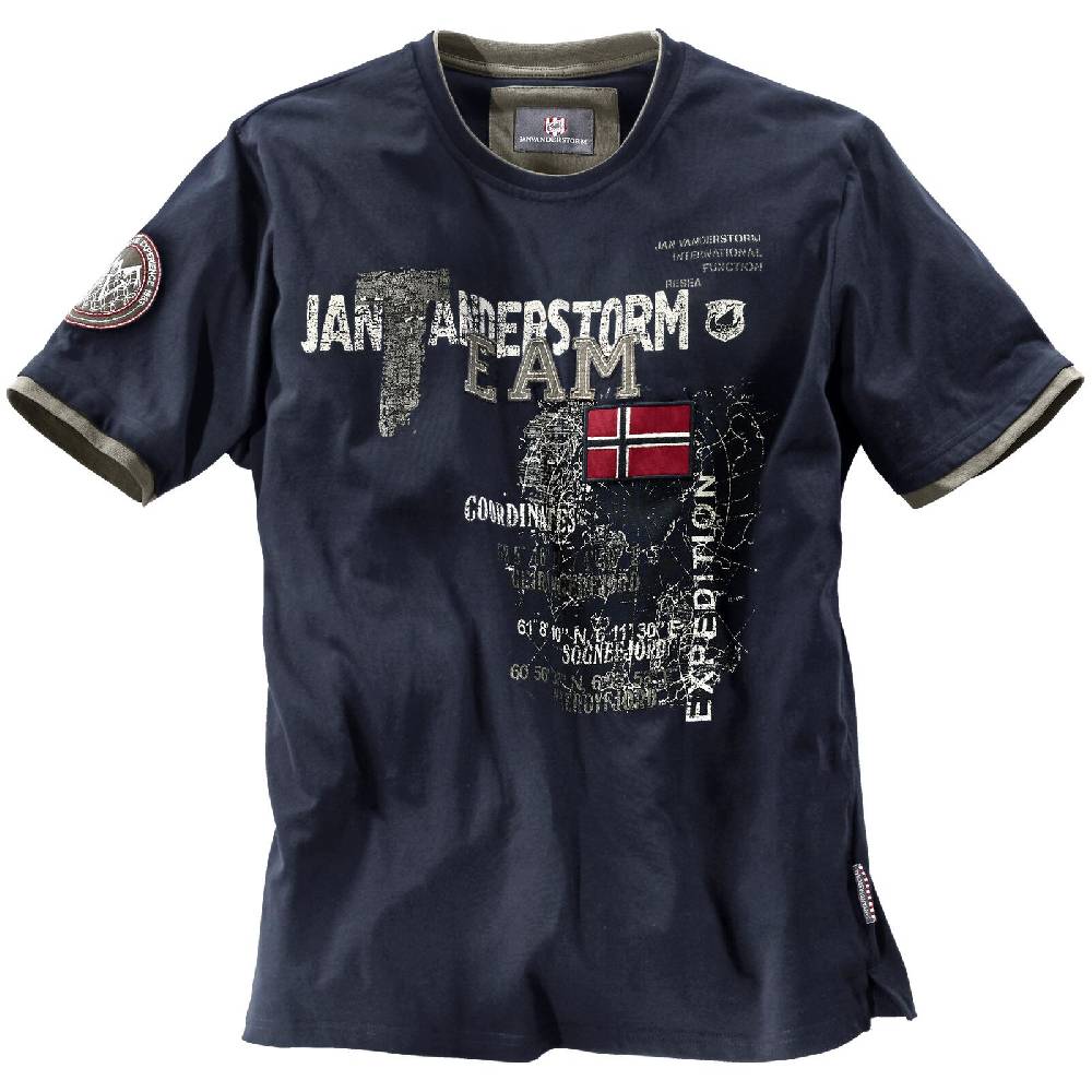 Jan Vanderstorm T-Shirt SÖLVE dunkelblau Lagerräumung