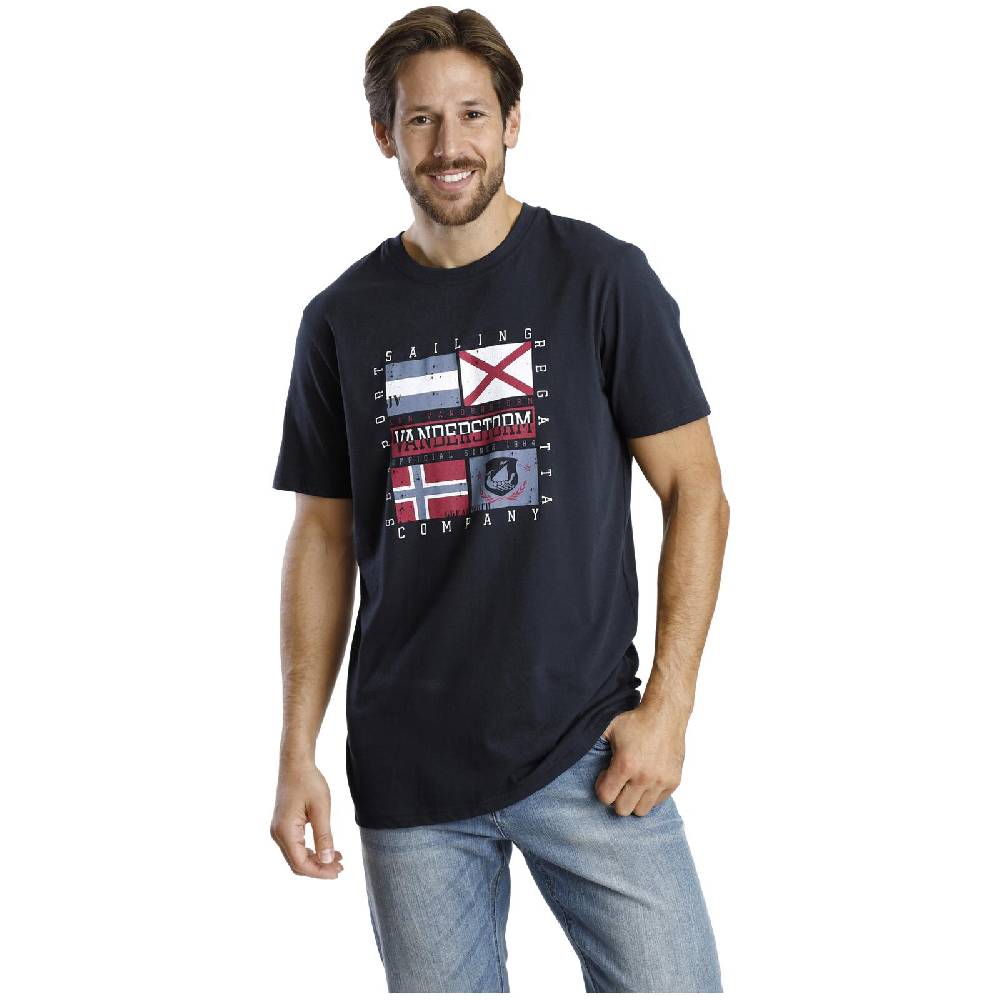 Jan Vanderstorm Doppelpack T-Shirt PREBEN blau dunkelblau Top Angebot