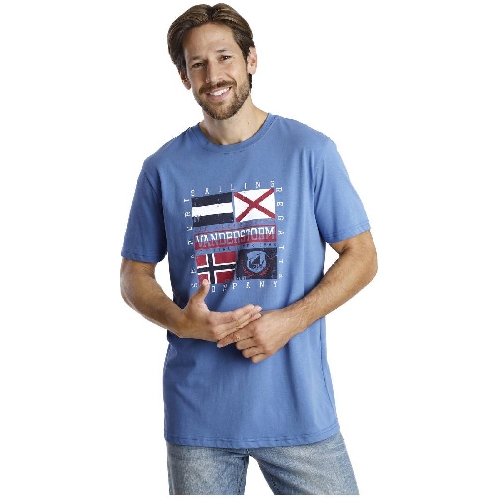 Jan Vanderstorm Doppelpack T-Shirt PREBEN blau dunkelblau Top Angebot