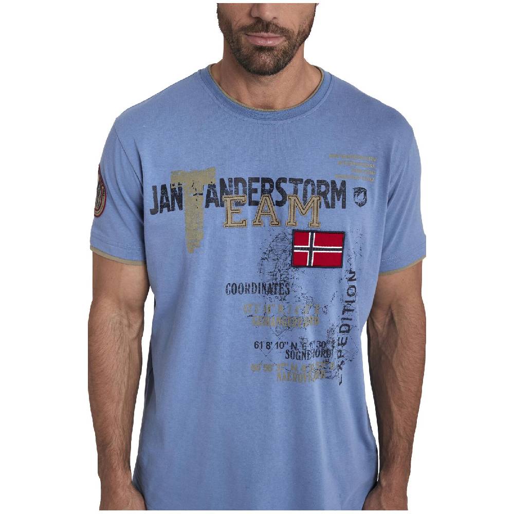 Jan Vanderstorm T-Shirt SÖLVE blau Blitzangebot