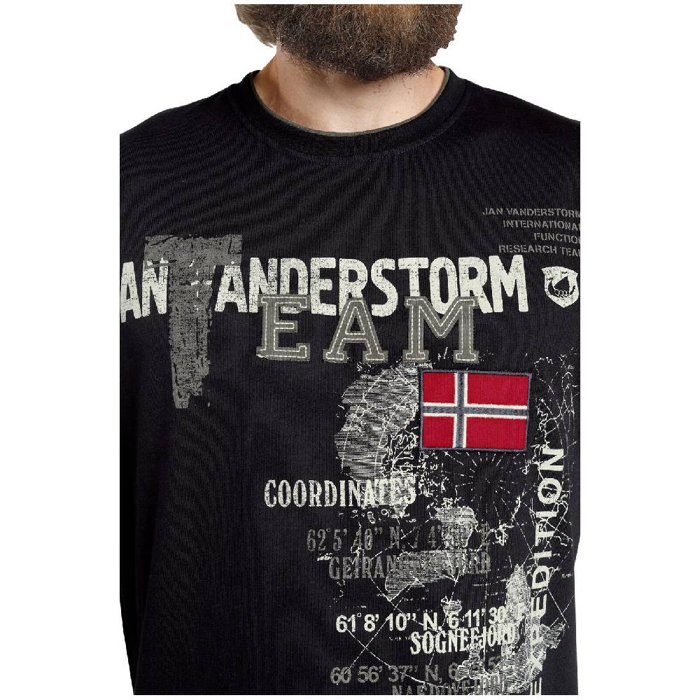Jan Vanderstorm T-Shirt SÖLVE schwarz Bestseller