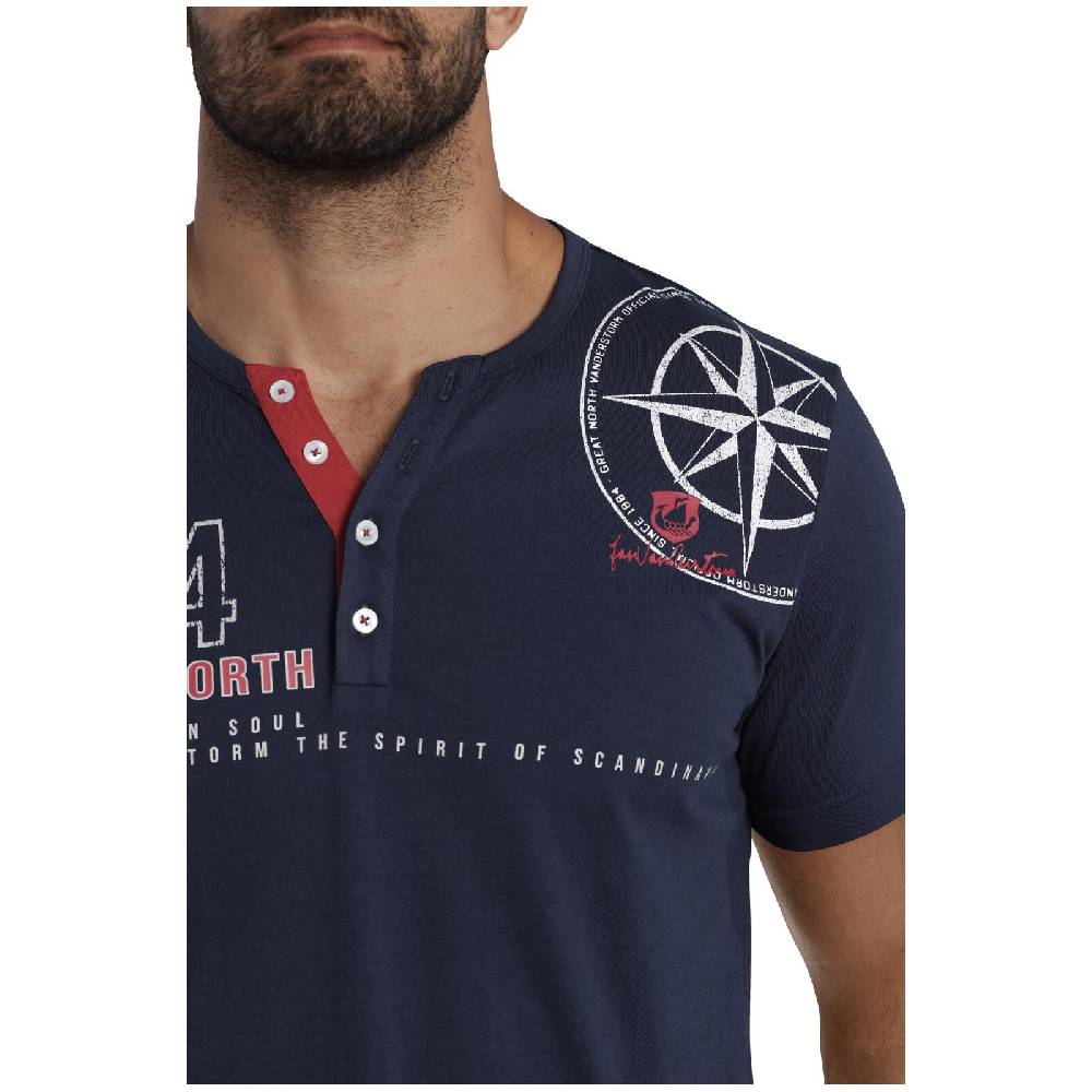 Jan Vanderstorm T-Shirt LINDRAD dunkelblau Tiefpreis