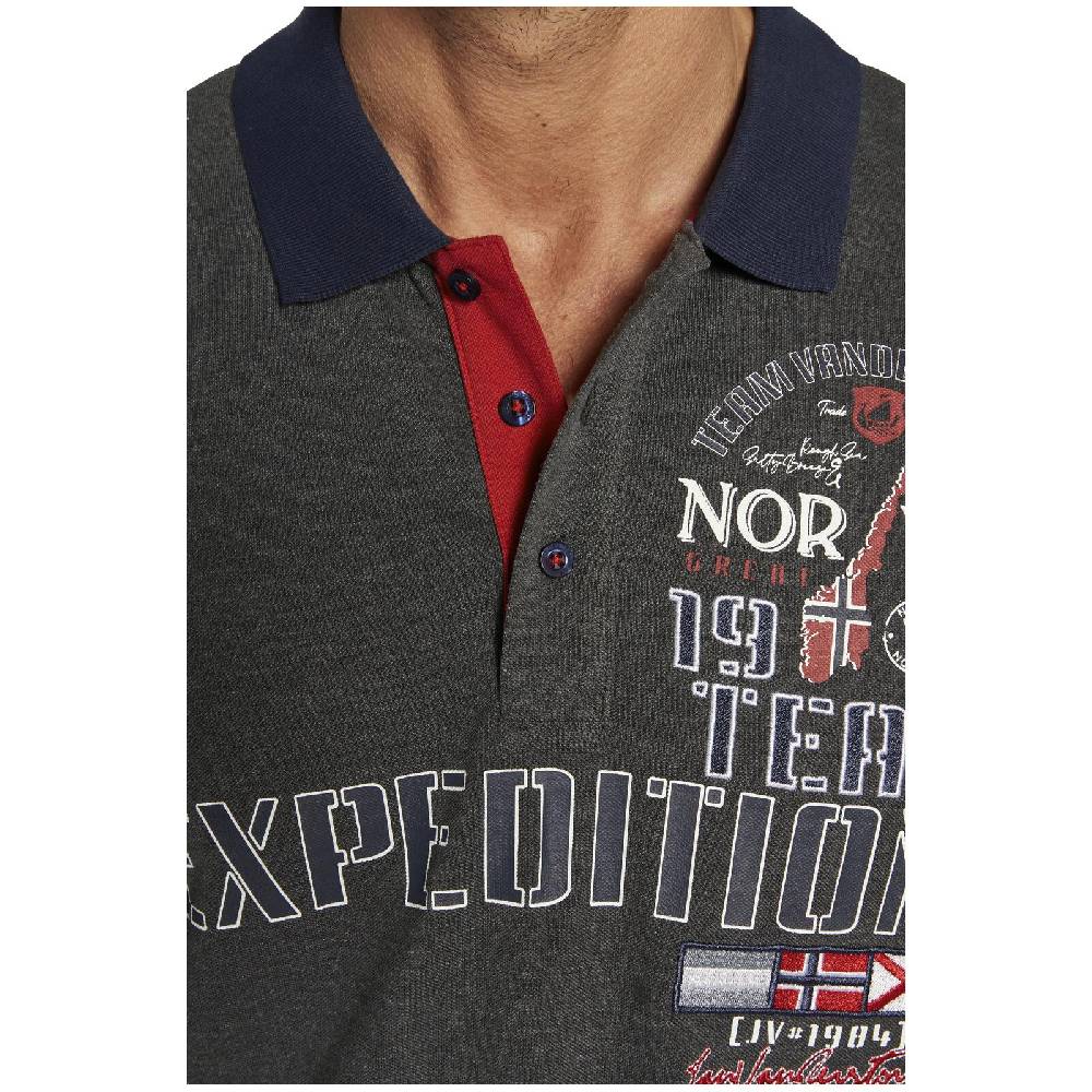 Jan Vanderstorm Poloshirt ERLING dunkelgrau melange Kostenlose Rückgabe