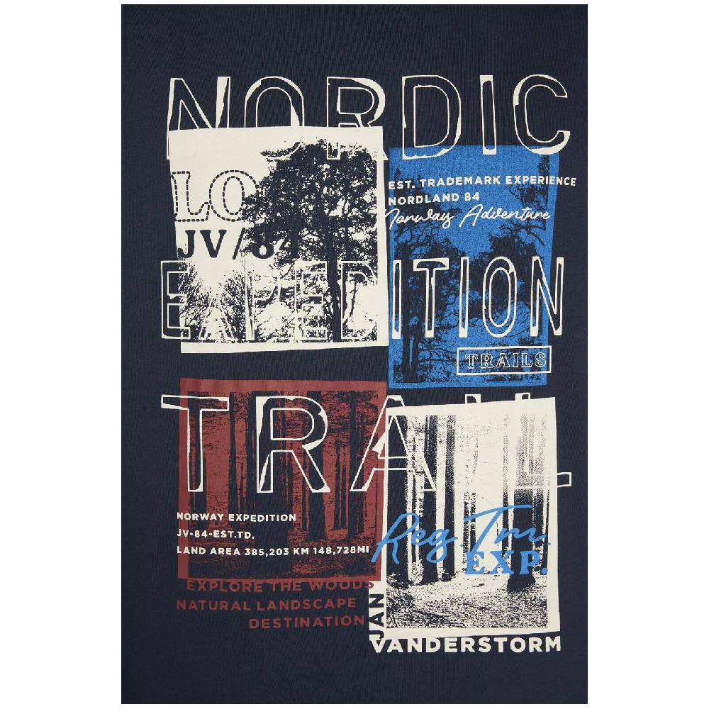 Jan Vanderstorm T-Shirt TANDRUP dunkelblau Zeitbegrenzte Promotion