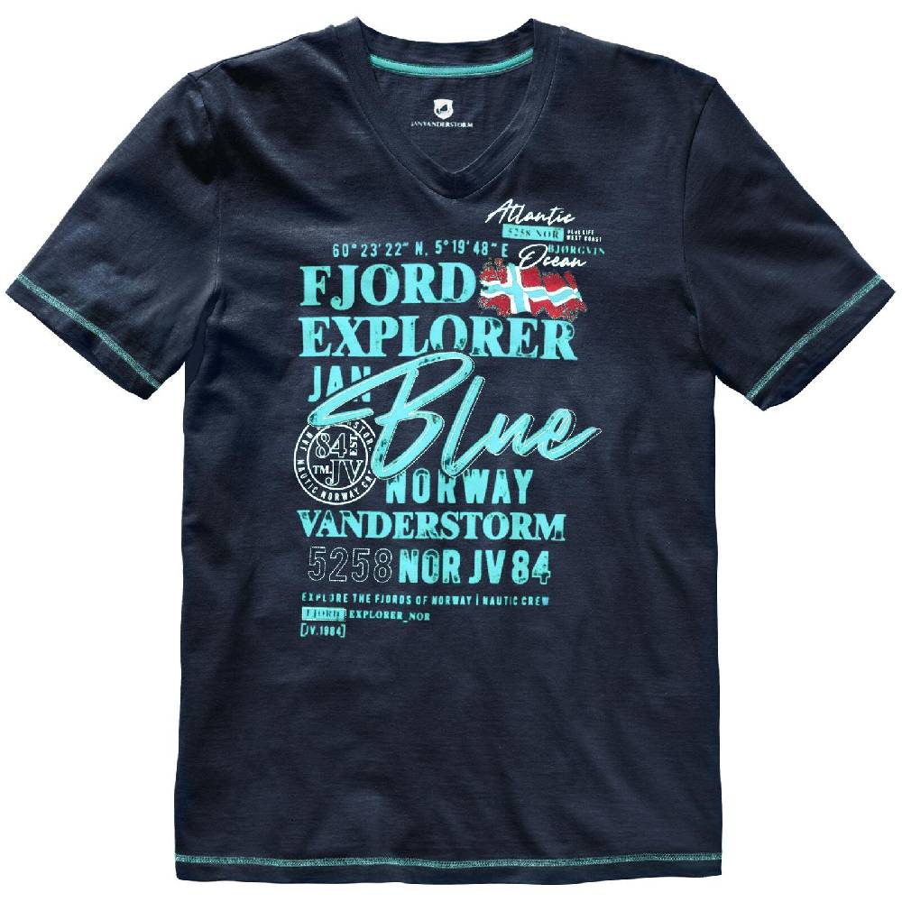 Jan Vanderstorm T-Shirt NORDGER dunkelblau Bis zu 50% Rabatt