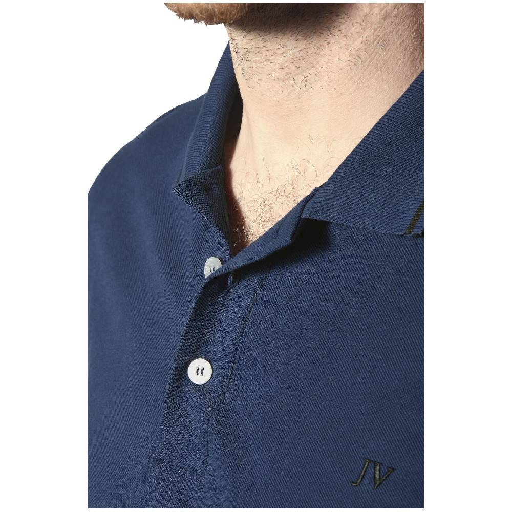Jan Vanderstorm Langarm-Poloshirt ELLIS royal blau Discount Store für neue Produkte