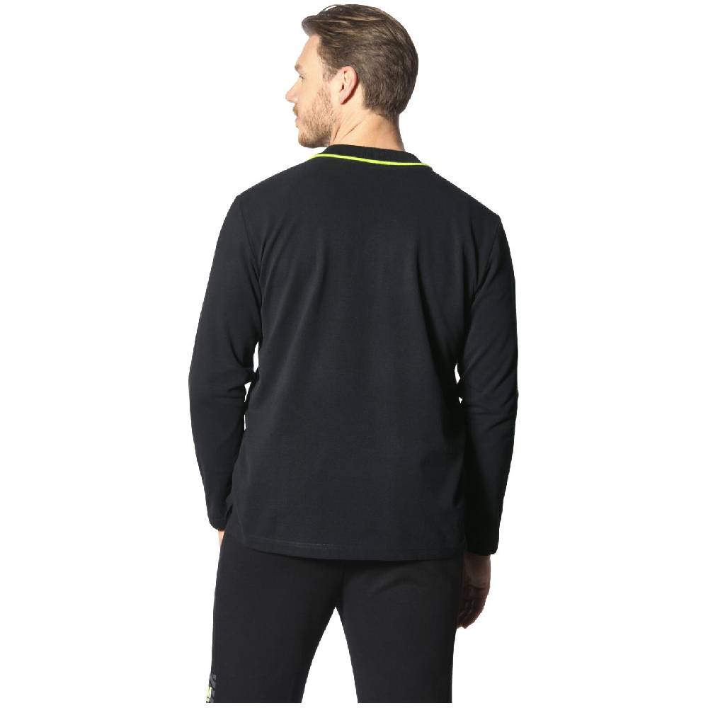 Jan Vanderstorm Langarm-Poloshirt SIGURDHILD schwarz Nur noch ein Tag übrig