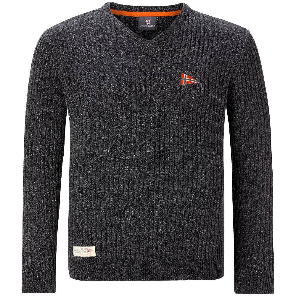 Jan Vanderstorm Pullover mit Mütze RONAI dunkelgrau melange 50% Rabatt mit kostenlosem Versand