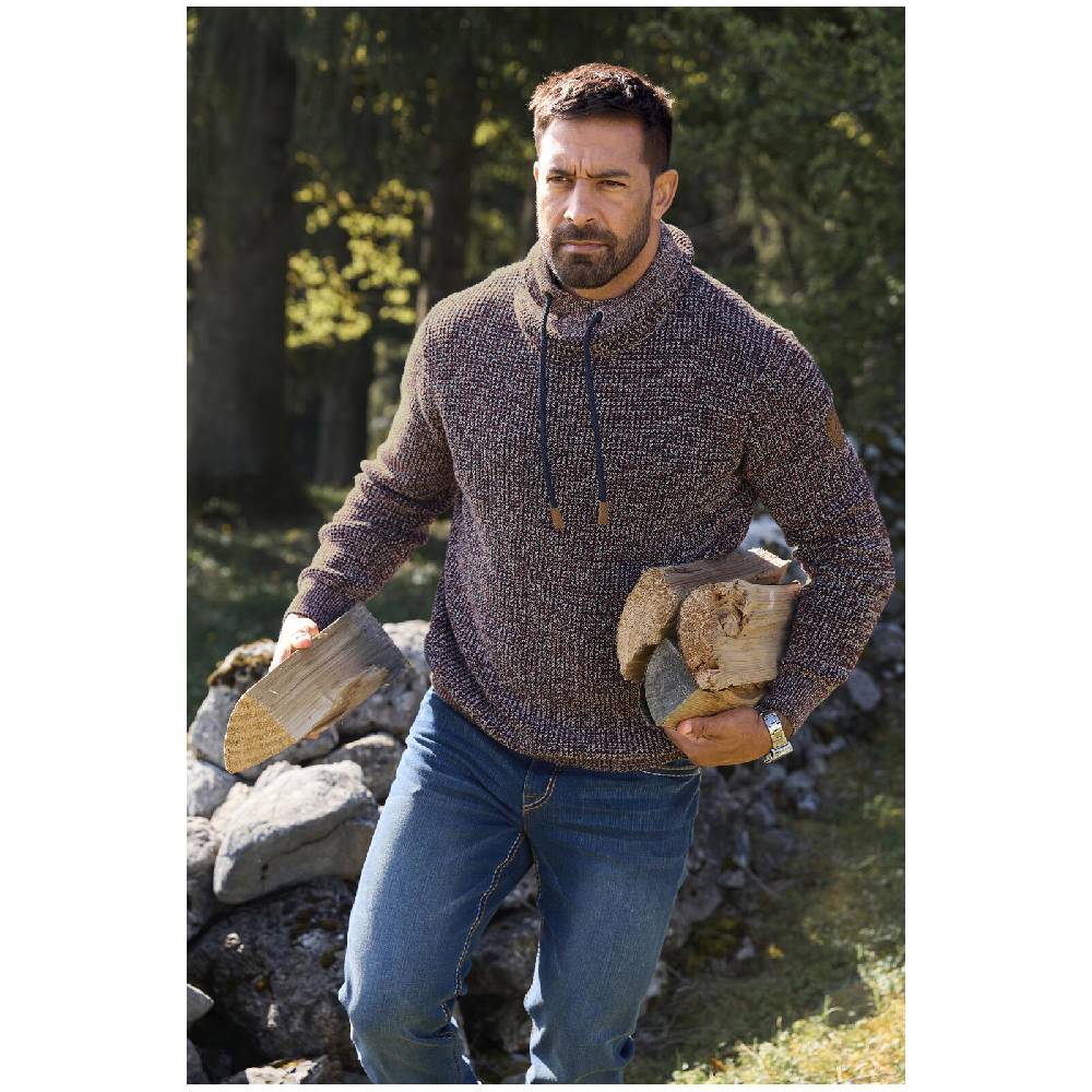 Jan Vanderstorm Pullover LARNO dunkelrot melange Online
