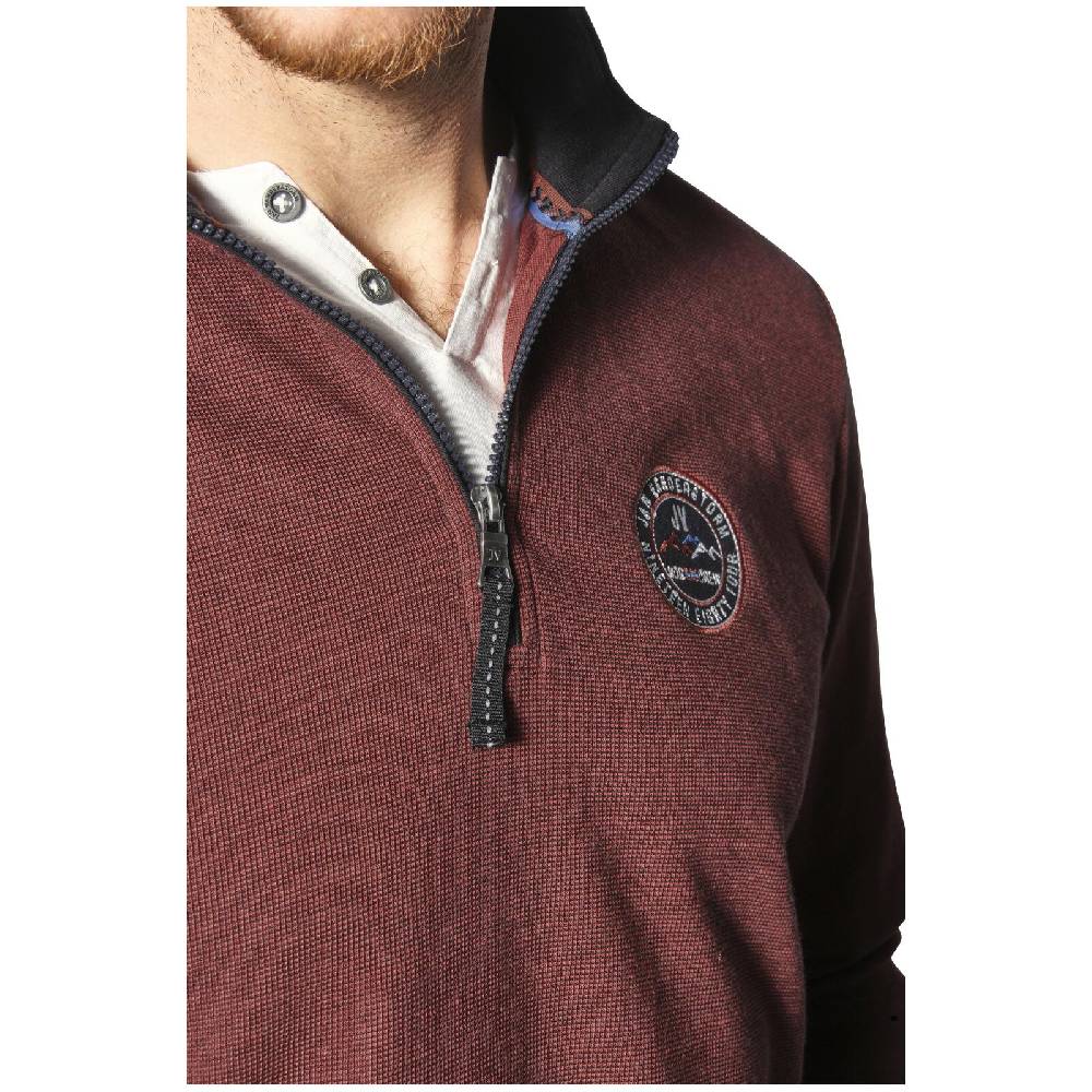Jan Vanderstorm Sweatshirt MARKWARD dunkelrot Outlet