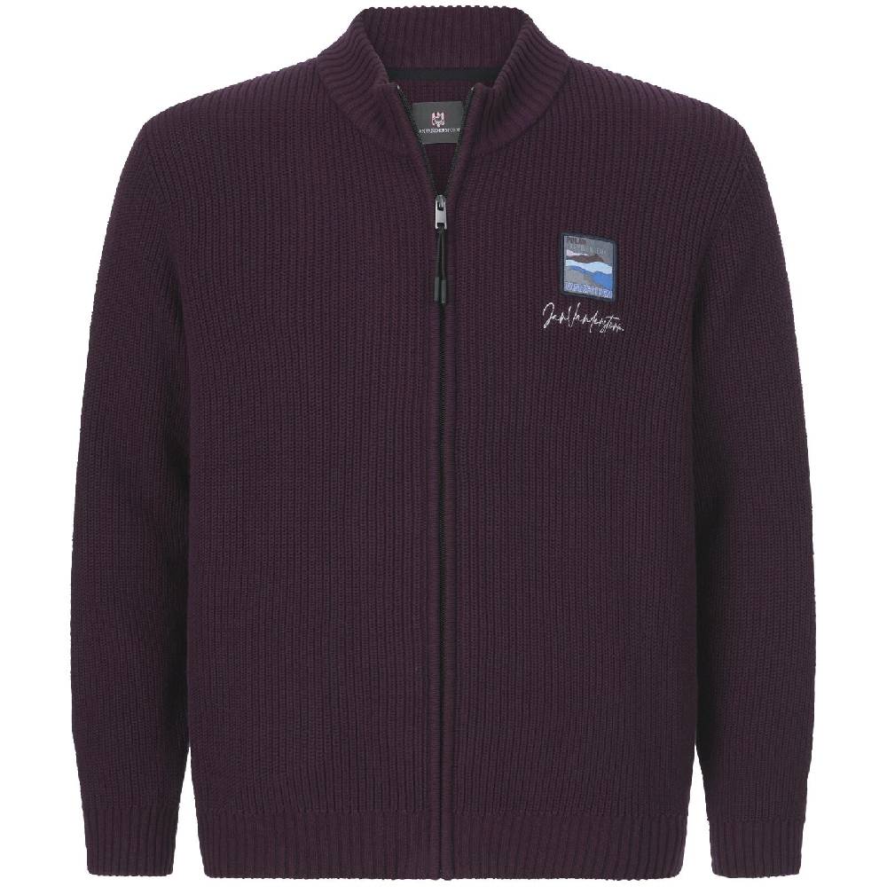 Jan Vanderstorm Strickjacke OLETARVIN dunkelrot im Angebot