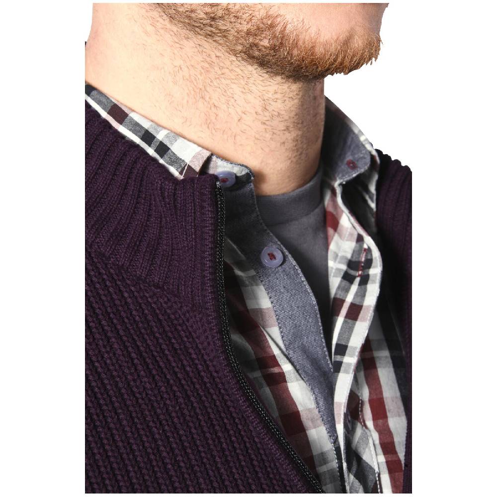 Jan Vanderstorm Strickjacke OLETARVIN dunkelrot im Angebot