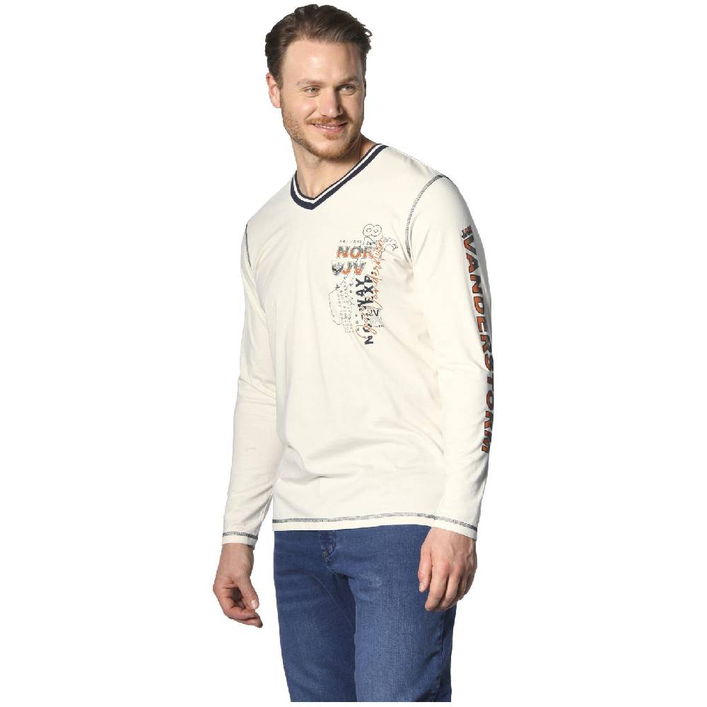 Jan Vanderstorm Langarmshirt RAGNHILD wollweiß Kostenloser Versand