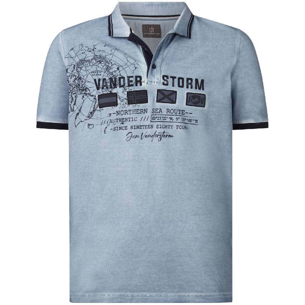 Jan Vanderstorm Poloshirt ANTHONIS hellblau Großer Ausverkauf
