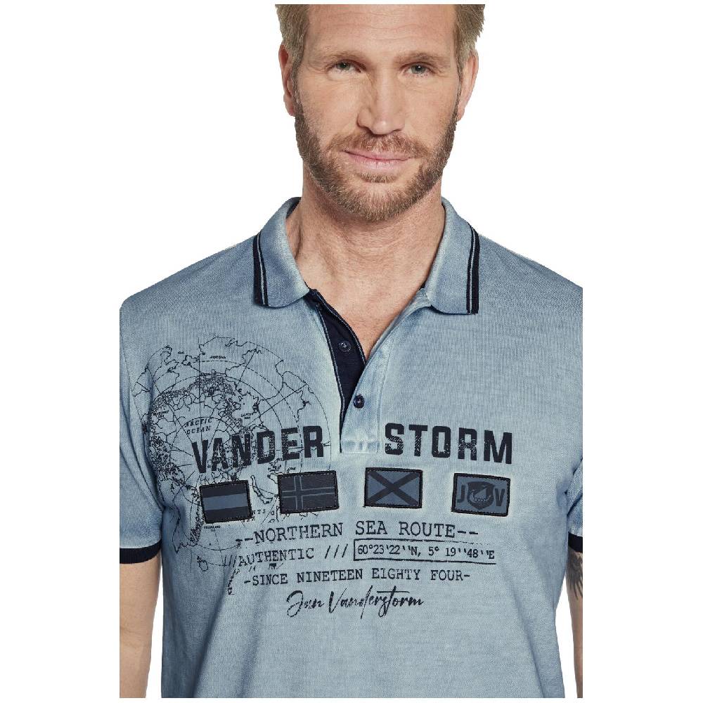 Jan Vanderstorm Poloshirt ANTHONIS hellblau Großer Ausverkauf