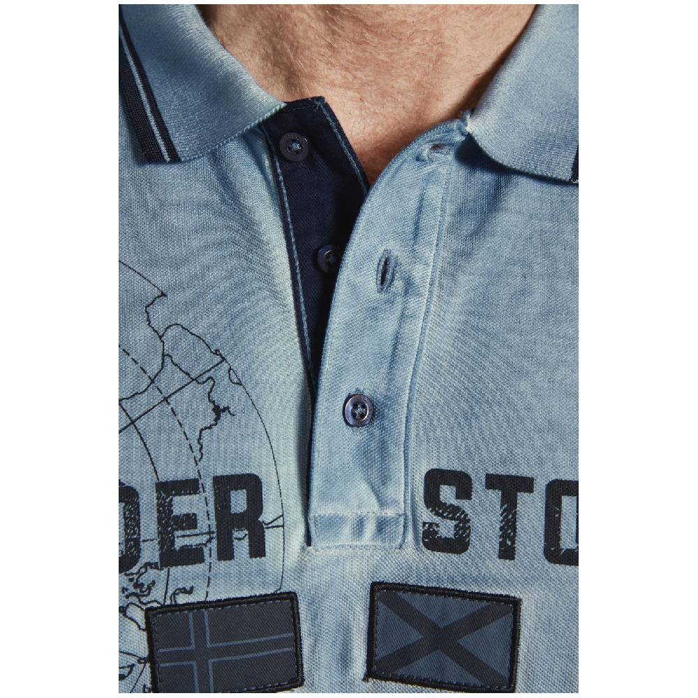 Jan Vanderstorm Poloshirt ANTHONIS hellblau Großer Ausverkauf