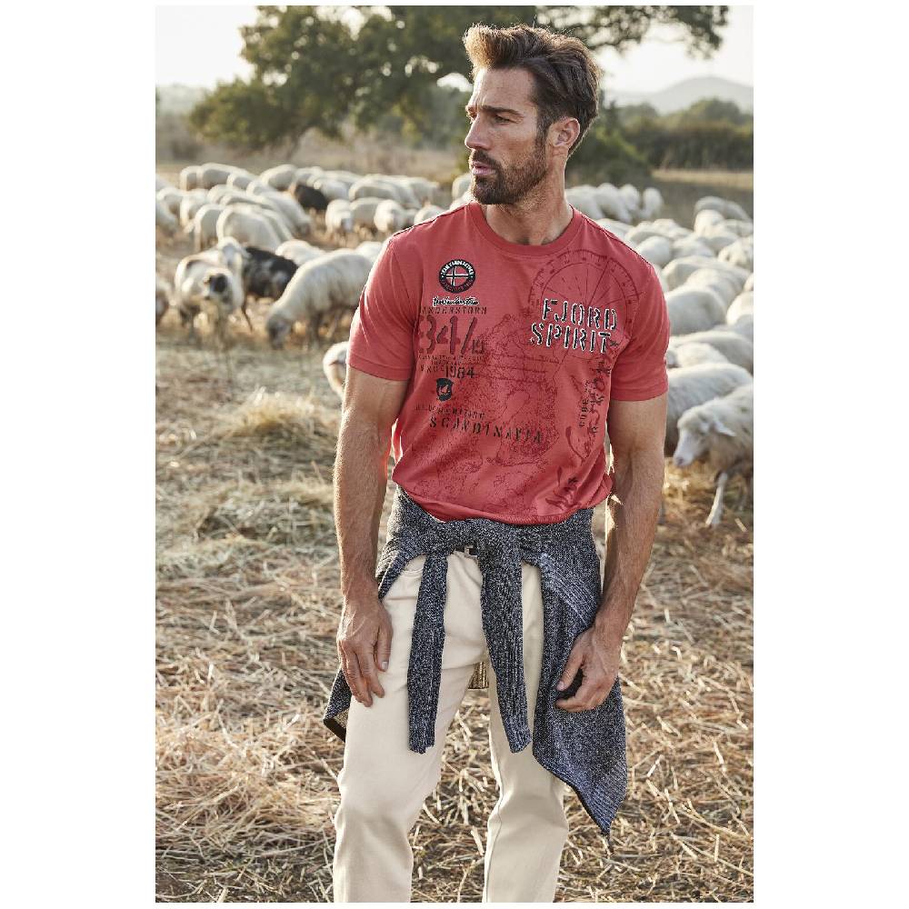Jan Vanderstorm T-Shirt DOMINIK rot Saisonschlussverkauf