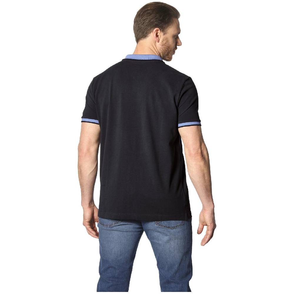 Jan Vanderstorm Poloshirt LAVRANS schwarz hellblau Black Friday