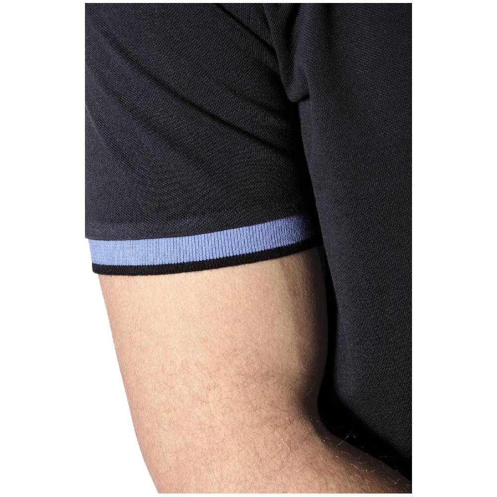 Jan Vanderstorm Poloshirt LAVRANS schwarz hellblau Black Friday