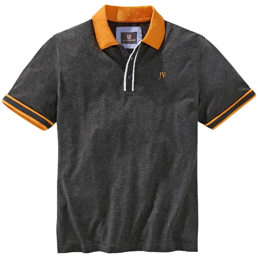 Jan Vanderstorm Poloshirt ISFRIED dunkelgrau melange Osterangebot
