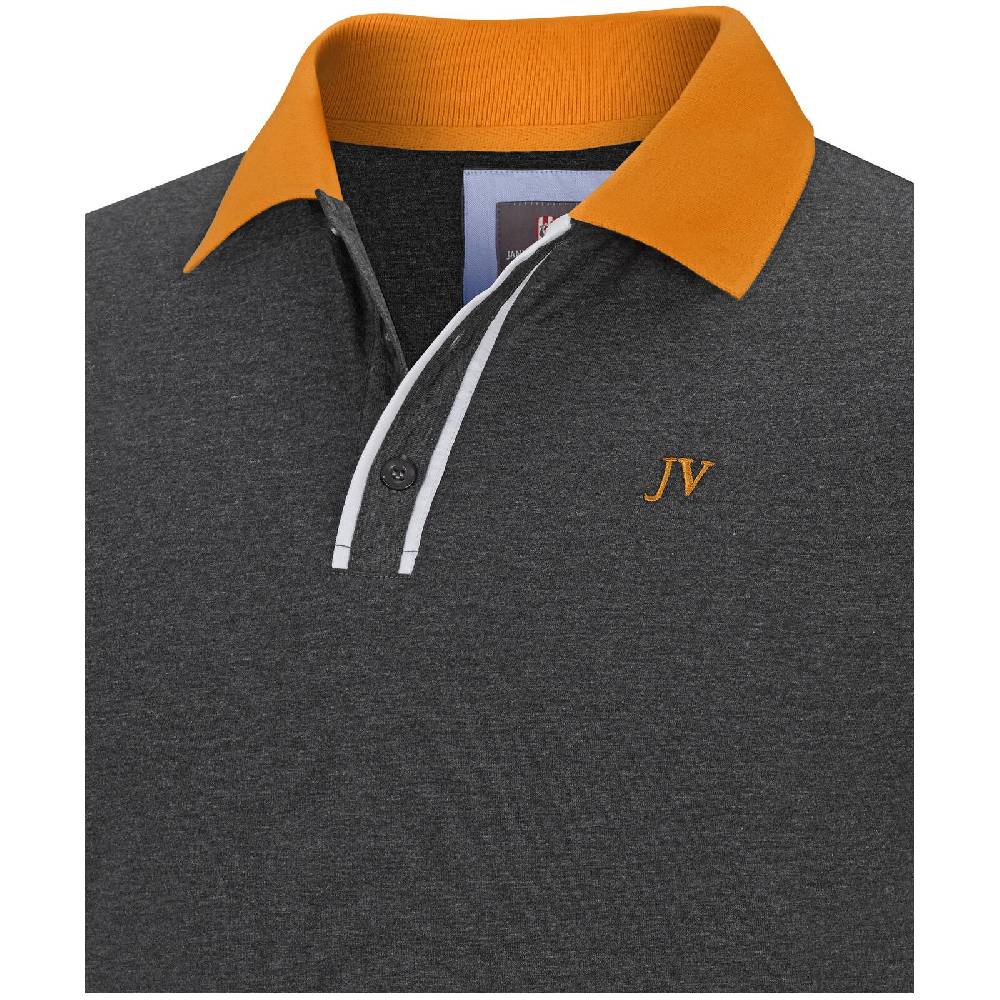Jan Vanderstorm Poloshirt ISFRIED dunkelgrau melange Osterangebot