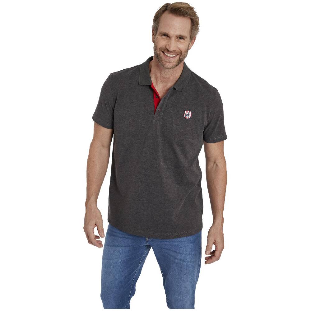Jan Vanderstorm Poloshirt NISSE dunkelgrau melange Vatertagsangebot