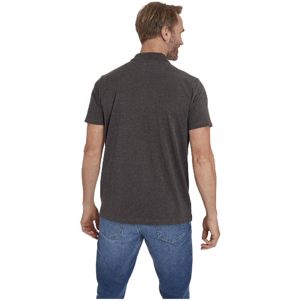 Jan Vanderstorm Poloshirt NISSE dunkelgrau melange Vatertagsangebot