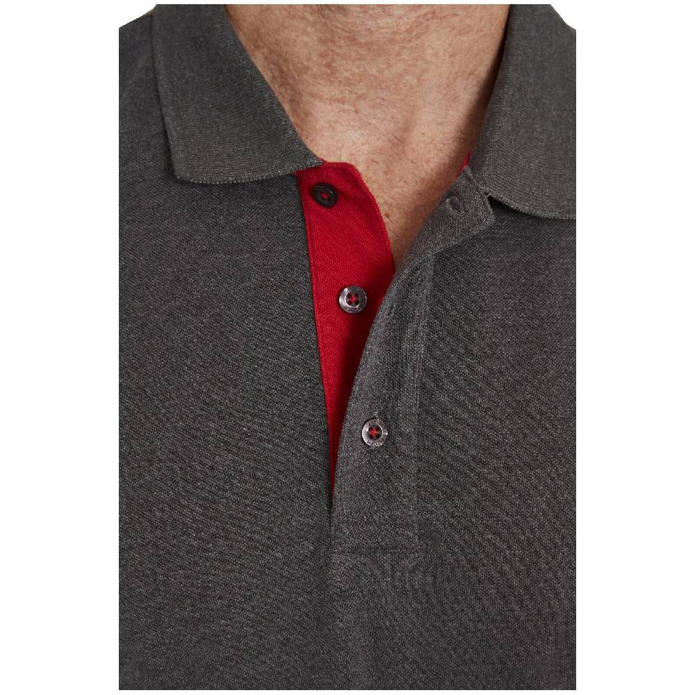 Jan Vanderstorm Poloshirt NISSE dunkelgrau melange Vatertagsangebot