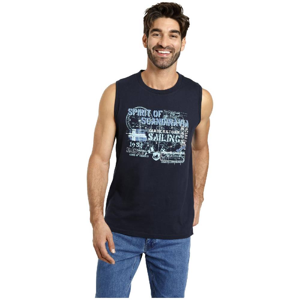 Jan Vanderstorm Doppelpack Tanktop LENNY blau Neueste Mode