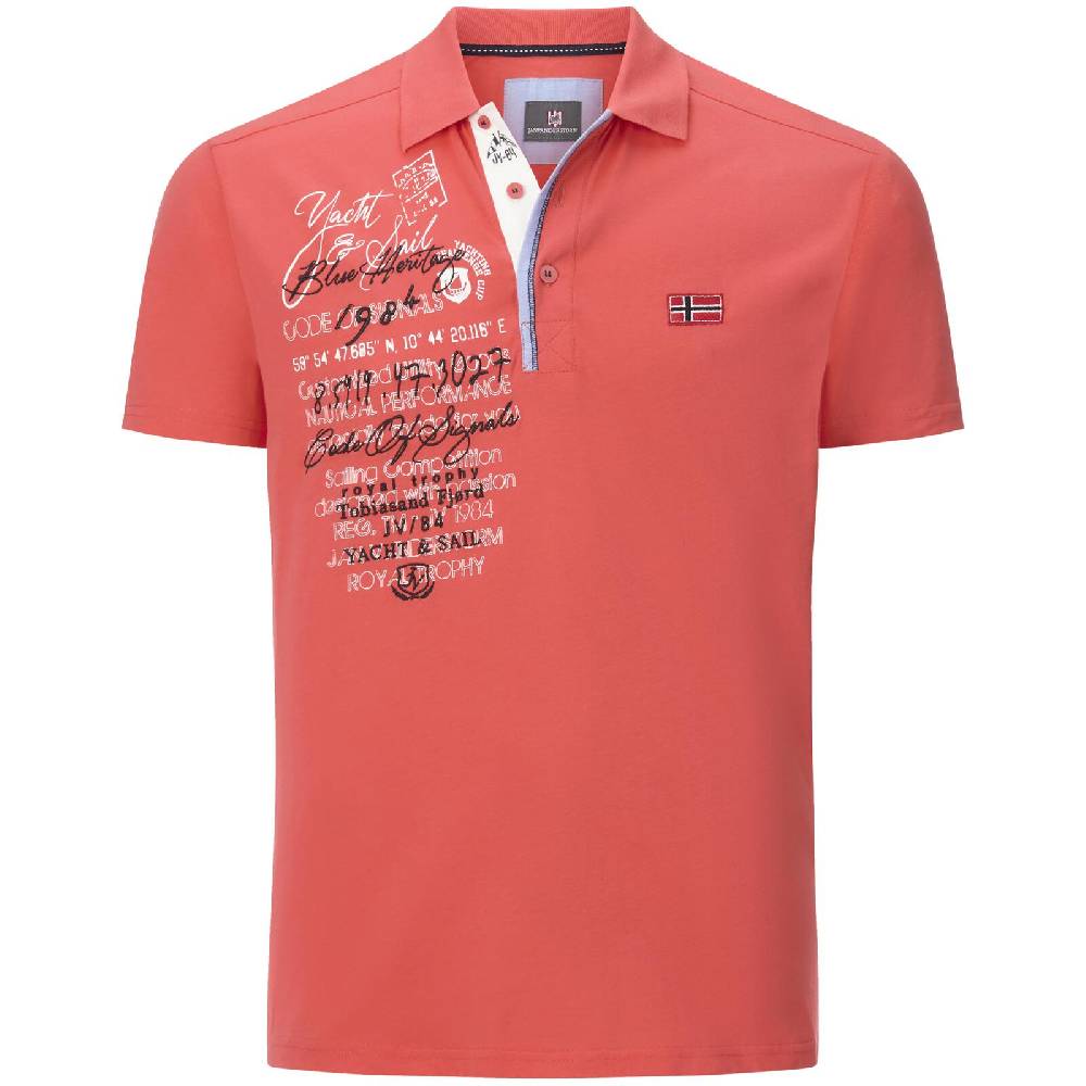 Jan Vanderstorm Poloshirt JANO dunkelorange Fabrikladen