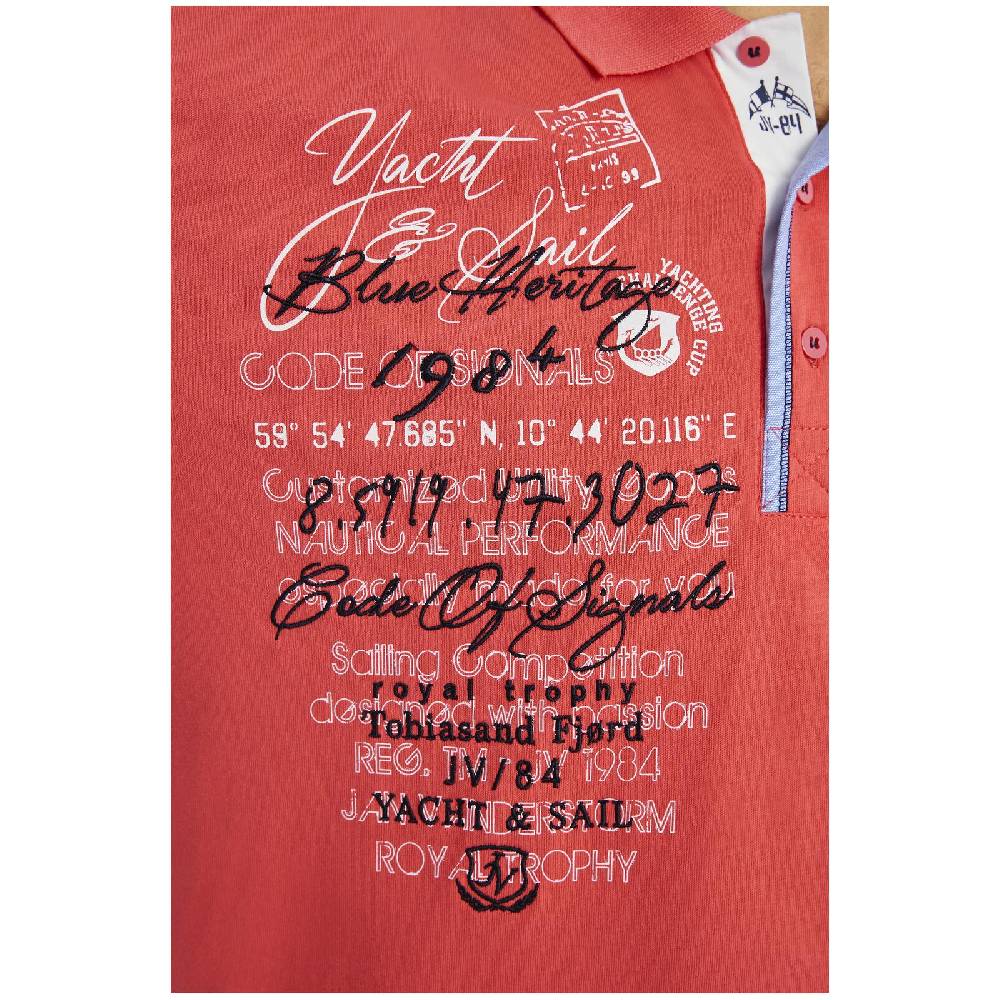 Jan Vanderstorm Poloshirt JANO dunkelorange Fabrikladen