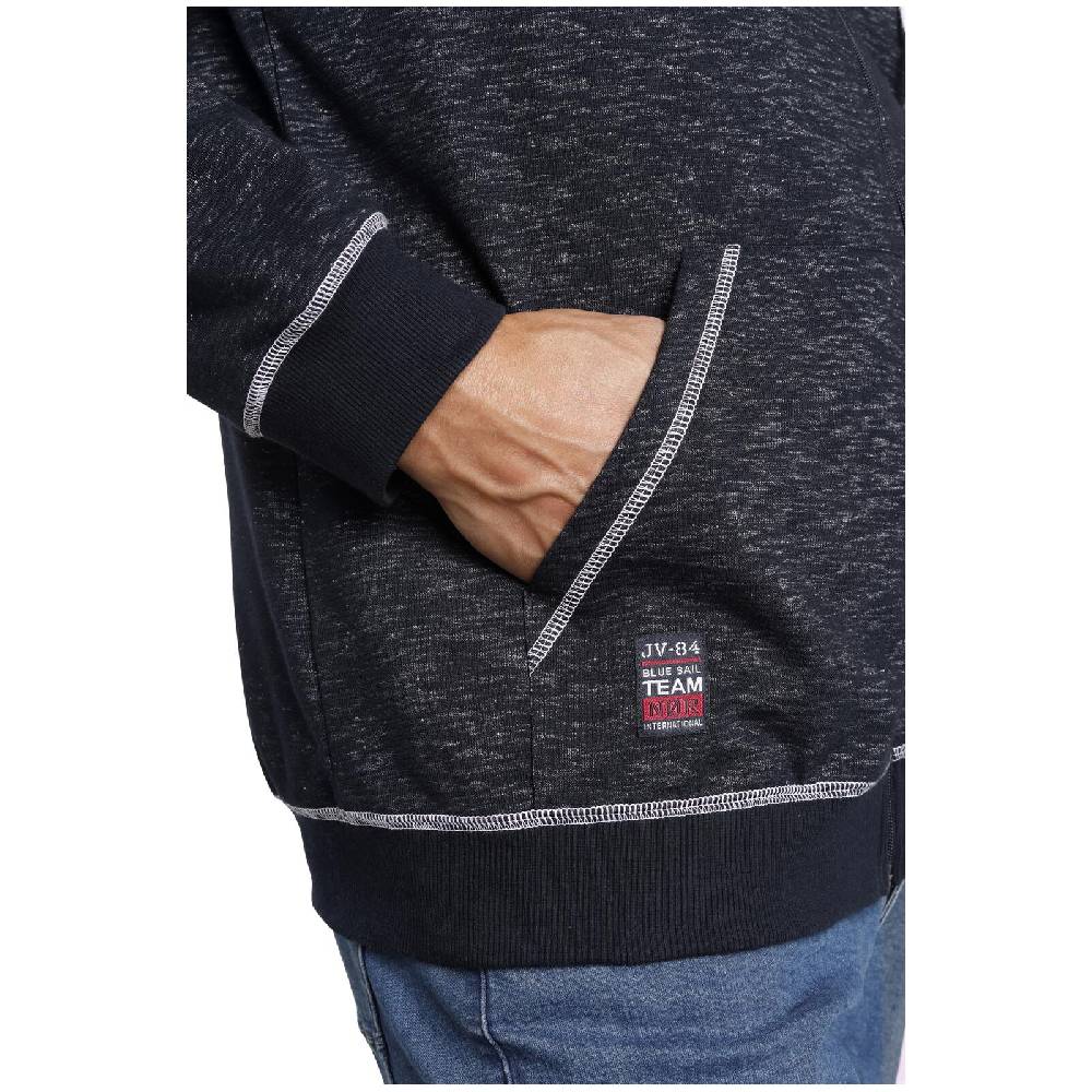 Jan Vanderstorm Sweatjacke JOKORA dunkelblau melange Rabatte dieses Monats