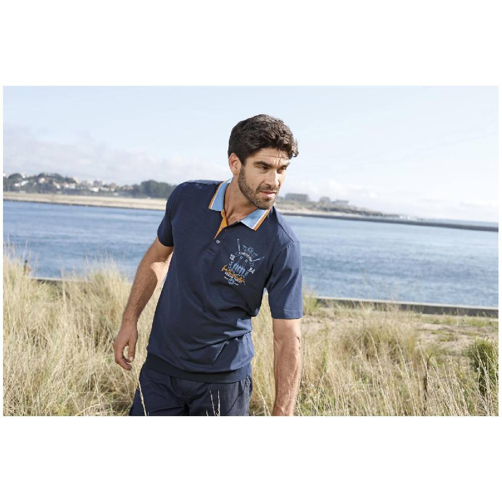 Jan Vanderstorm Poloshirt ORVAR dunkelblau Outlet