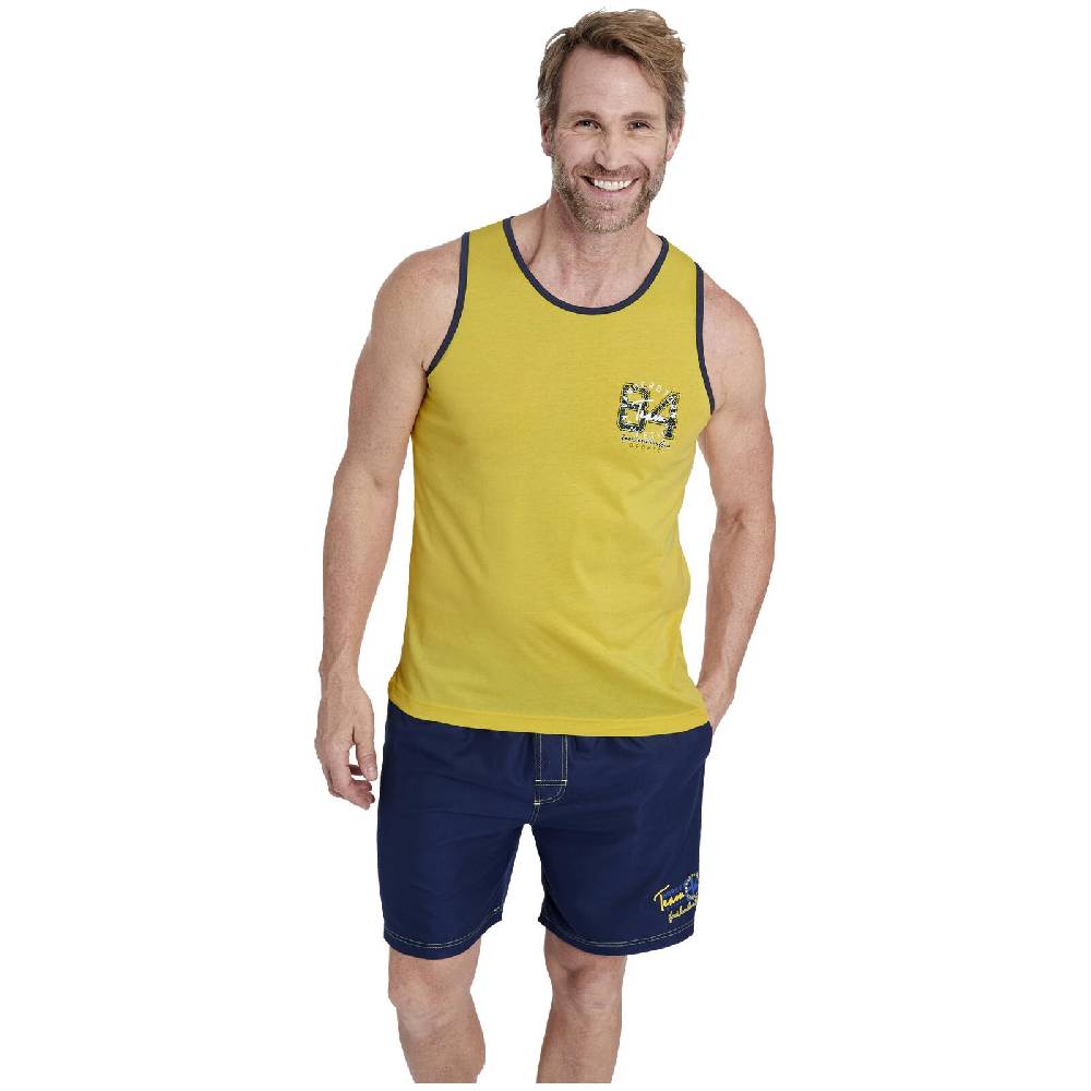 Jan Vanderstorm Doppelpack Tanktop SAKARI gelb mint Verkauf