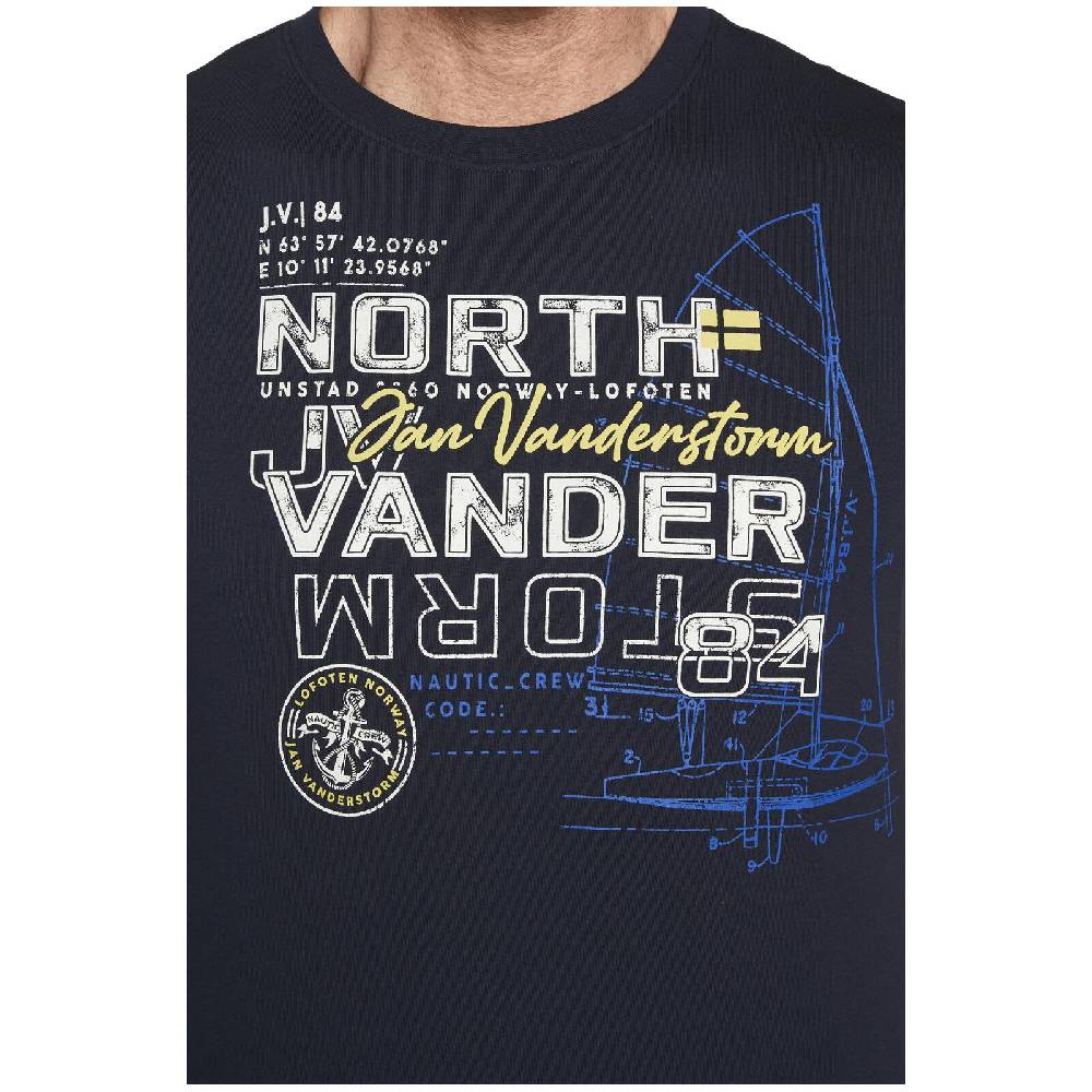 Jan Vanderstorm T-Shirt FRIMANN dunkelblau Limitierter Zeitrabatt