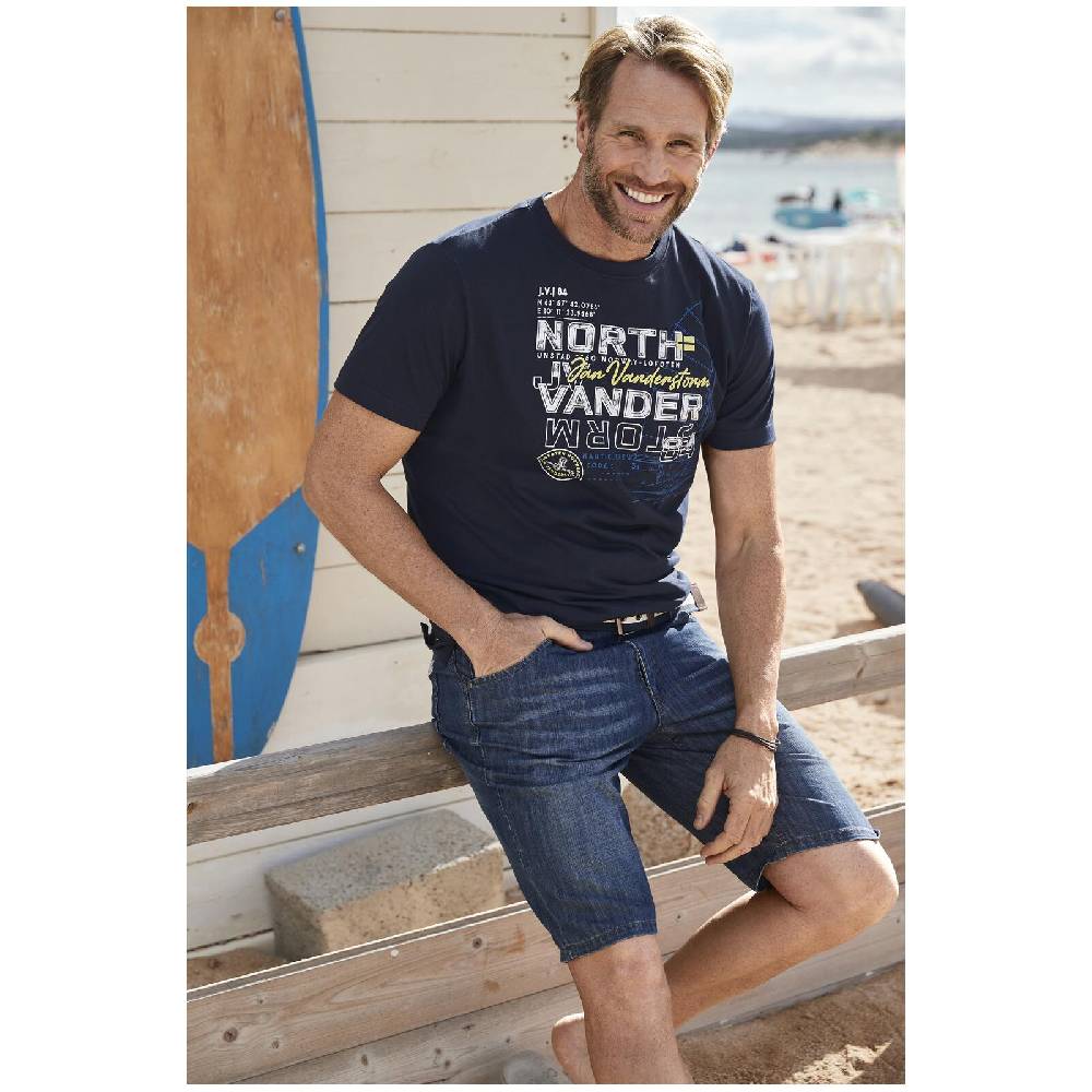 Jan Vanderstorm T-Shirt FRIMANN dunkelblau Limitierter Zeitrabatt