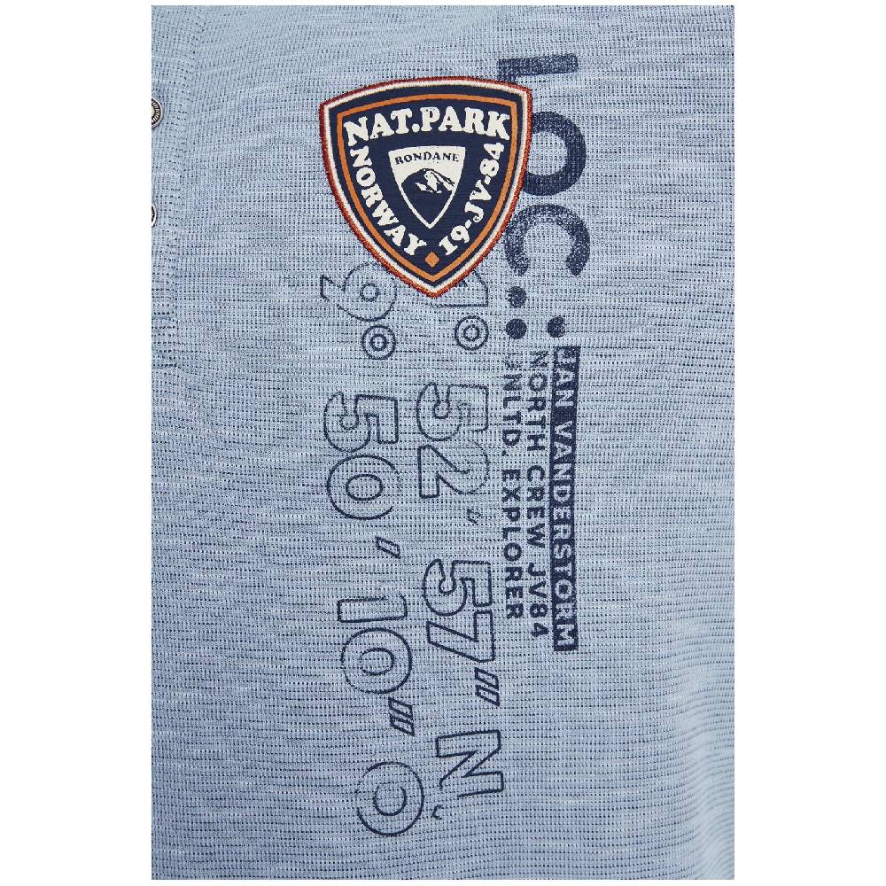 Jan Vanderstorm Sweatshirt REGINALD hellblau melange Fabrikpreis