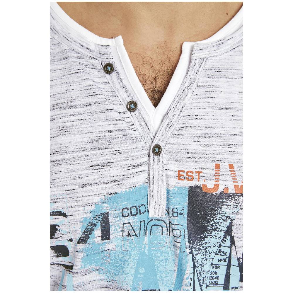 Jan Vanderstorm T-Shirt BALTFRIED hellgrau melange Sonderangebot