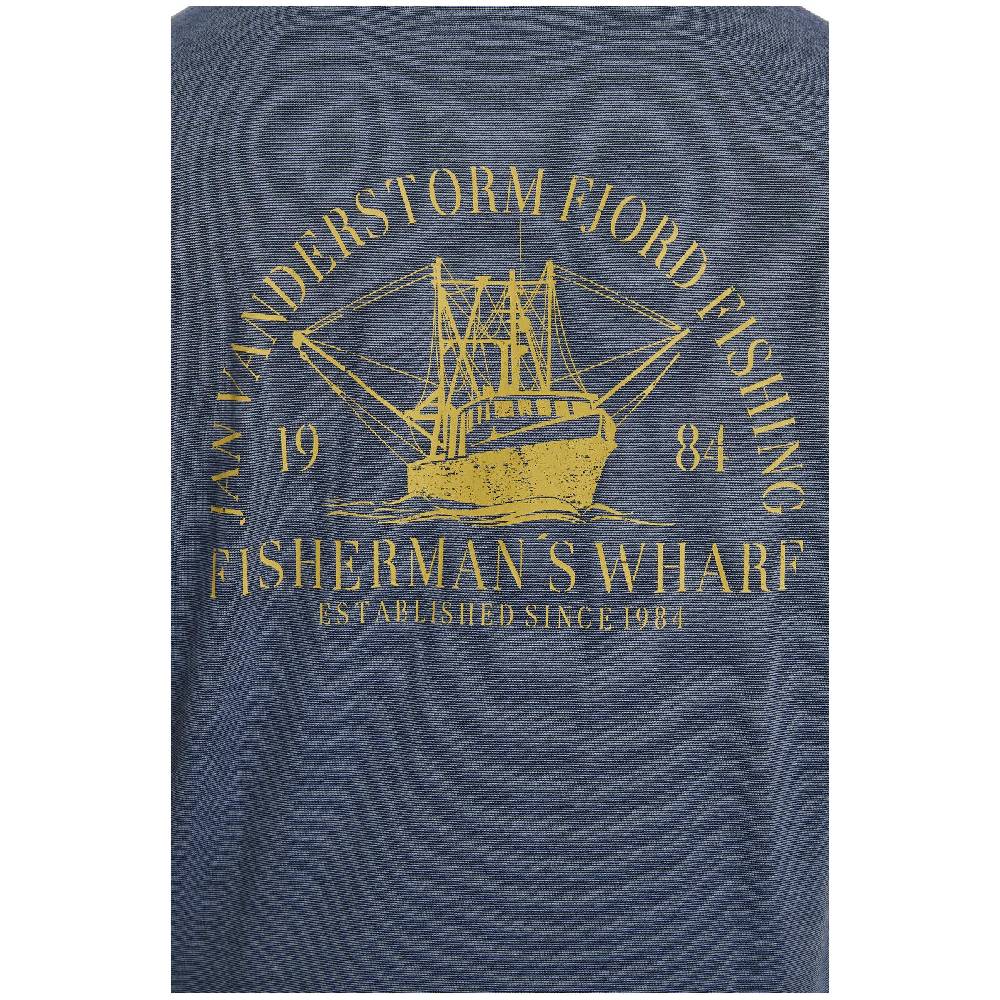 Jan Vanderstorm T-Shirt BERNULF blau melange Günstig kaufen