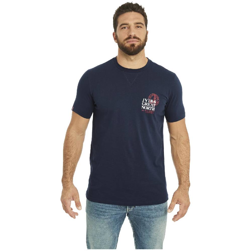 Jan Vanderstorm Doppelpack T-Shirt ADEKE weiß dunkelblau Weihnachtsangebot