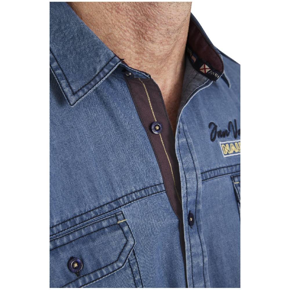 Jan Vanderstorm Jeanshemd LORENSIUS blau Neuheiten
