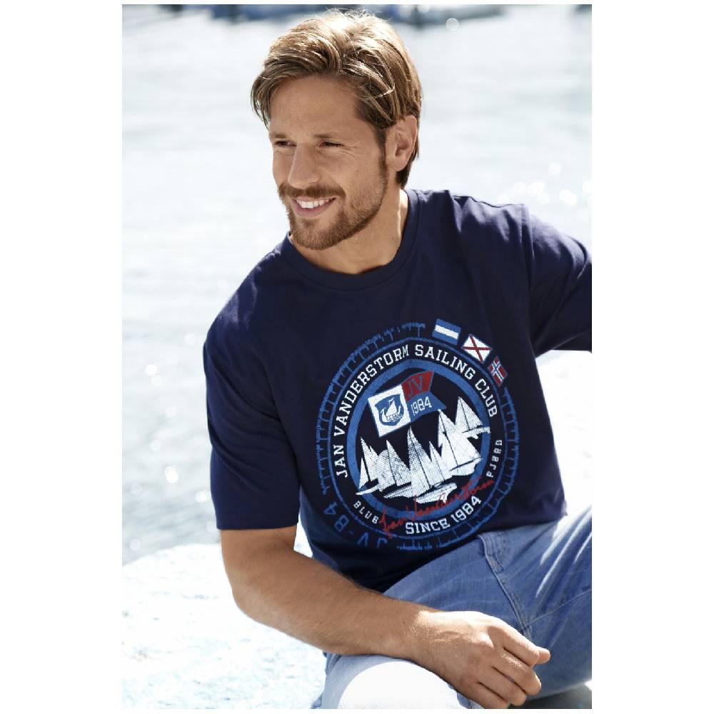 Jan Vanderstorm T-Shirt TERNO dunkelblau Riesige Ersparnisse
