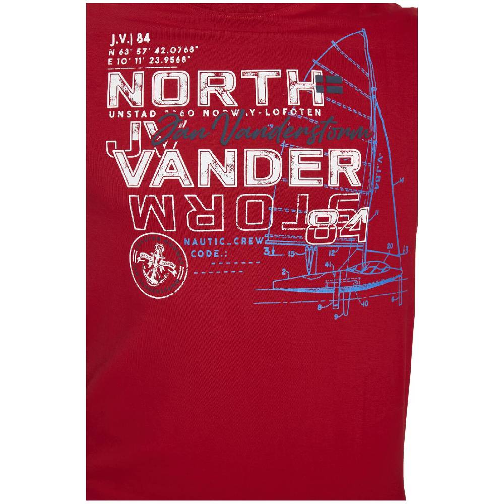 Jan Vanderstorm T-Shirt FRIMANN rot Letzter Tag